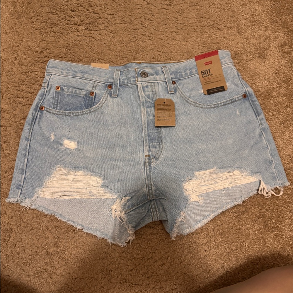 Levi's 501 Women's Light Blue Denim Shorts